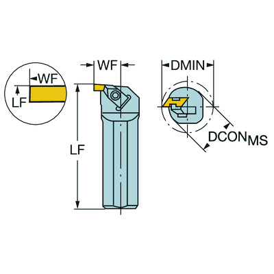 Sandvik Coromant SI-CTLHOR-16164Top Lok, kotterbaar voor groefsteken
