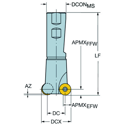 Sandvik Coromant RA200-038MN32-13MCoroMill 200, frees voor profielfrezen