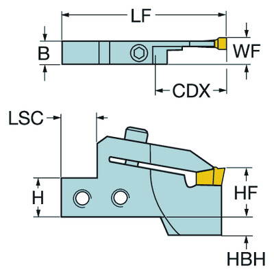 Sandvik Coromant MS-RF151.23-34-40T-Max Q-Cut, cartridge voor afsteken en groefsteken