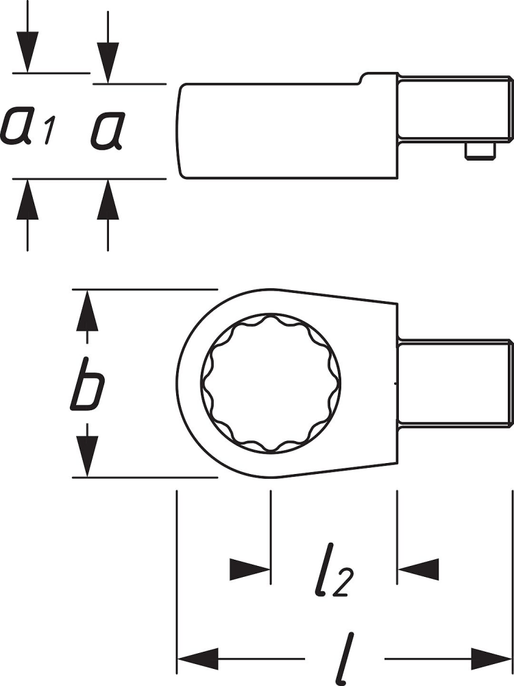 HAZET 6630C-22 Insteekringsl.