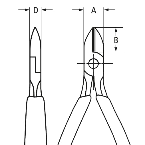 KNIPEX 7902-120 ZIJSN.TANG ESD