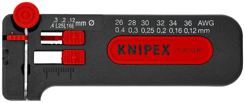 KNIPEX 1280-040SB MINI AFSTRI. 0,12 - 0,4MM